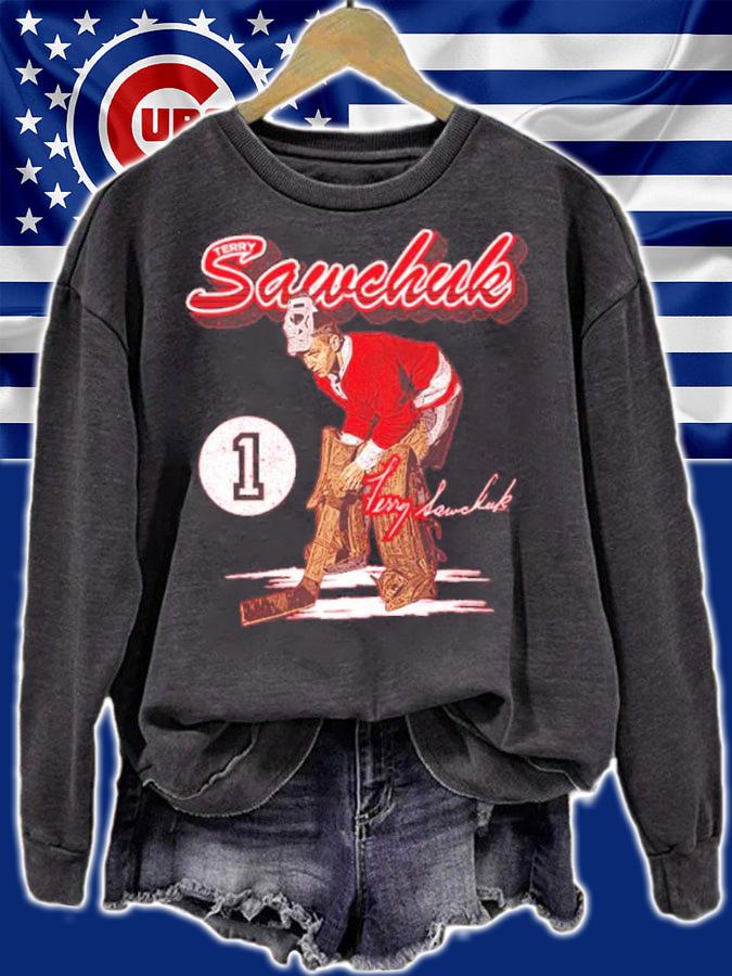 Terry Sawchuk Detroit Hockey Signatures Shirt