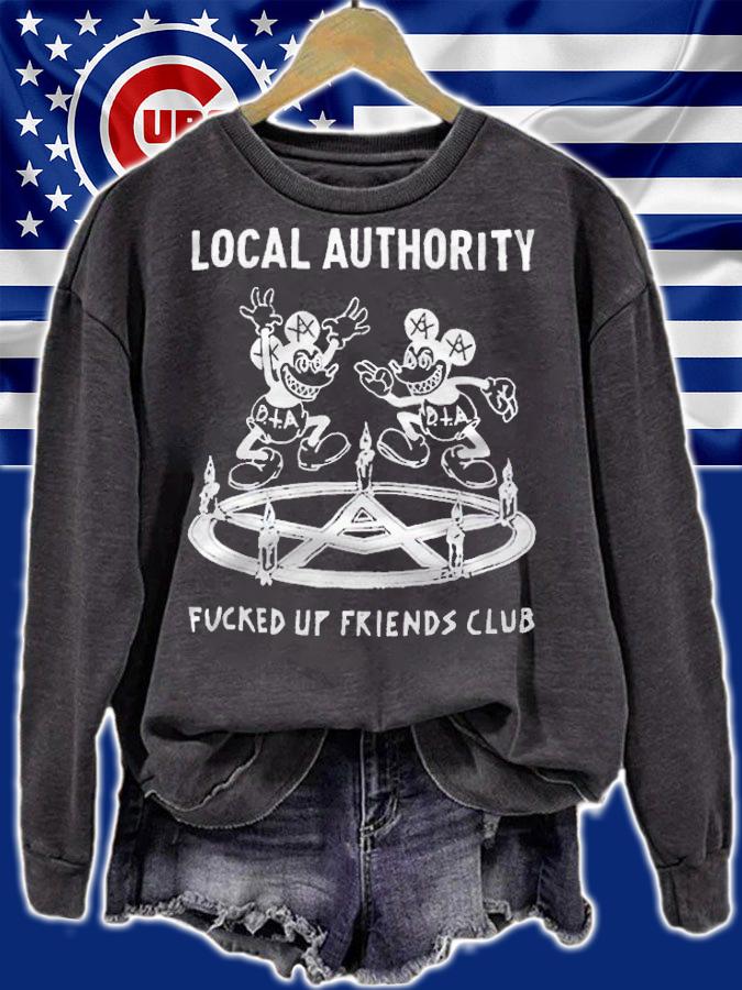 Devil dance local authority fucked up friends club T-shirt sweatshirt