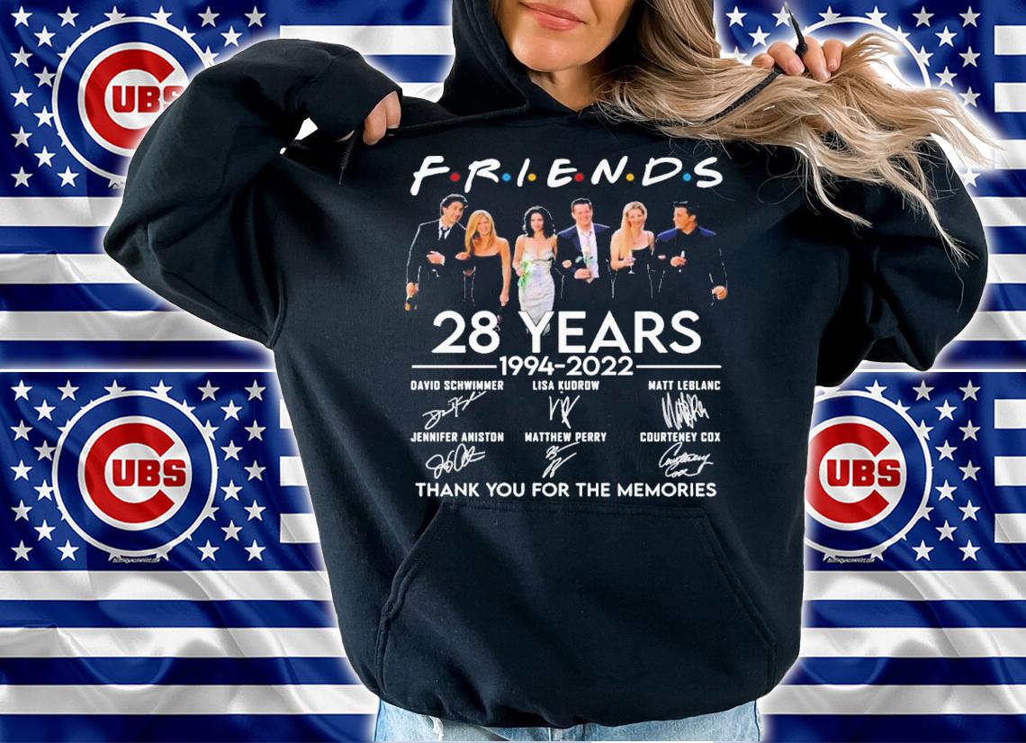 Friends 28 years 1994-2022 signatures shirt