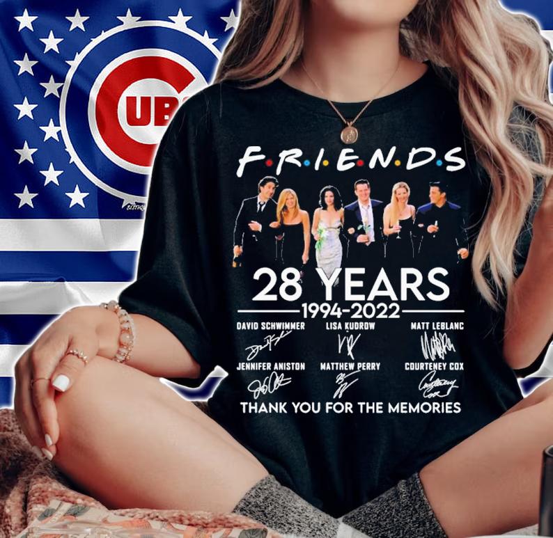 Friends 28 years 1994-2022 signatures shirt