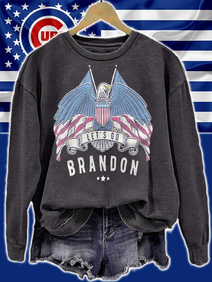 New Design let's Go Brandon Eagle USA Flag Conservative Funny T-Shirt sweatshirt