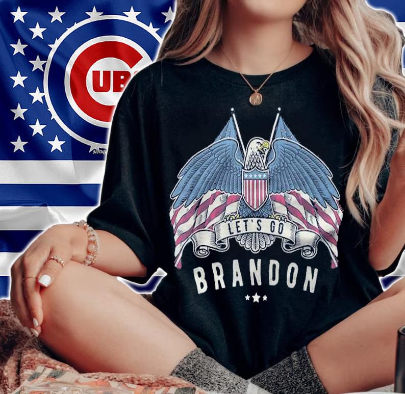 New Design let's Go Brandon Eagle USA Flag Conservative Funny T-Shirt woman shirt