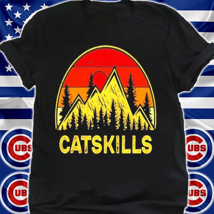 Vintage Catskills New York Mountains Nature Hiking Souvenir T-Shirt shirt