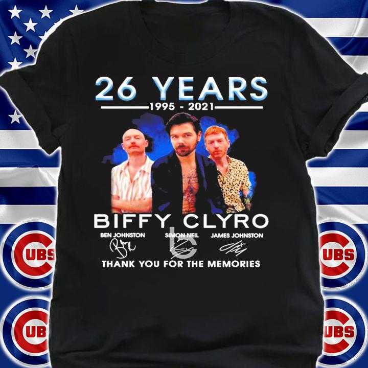 26 years 1995-2021 Biffy Clyro signatures thank you for the memories t-shirt shirt