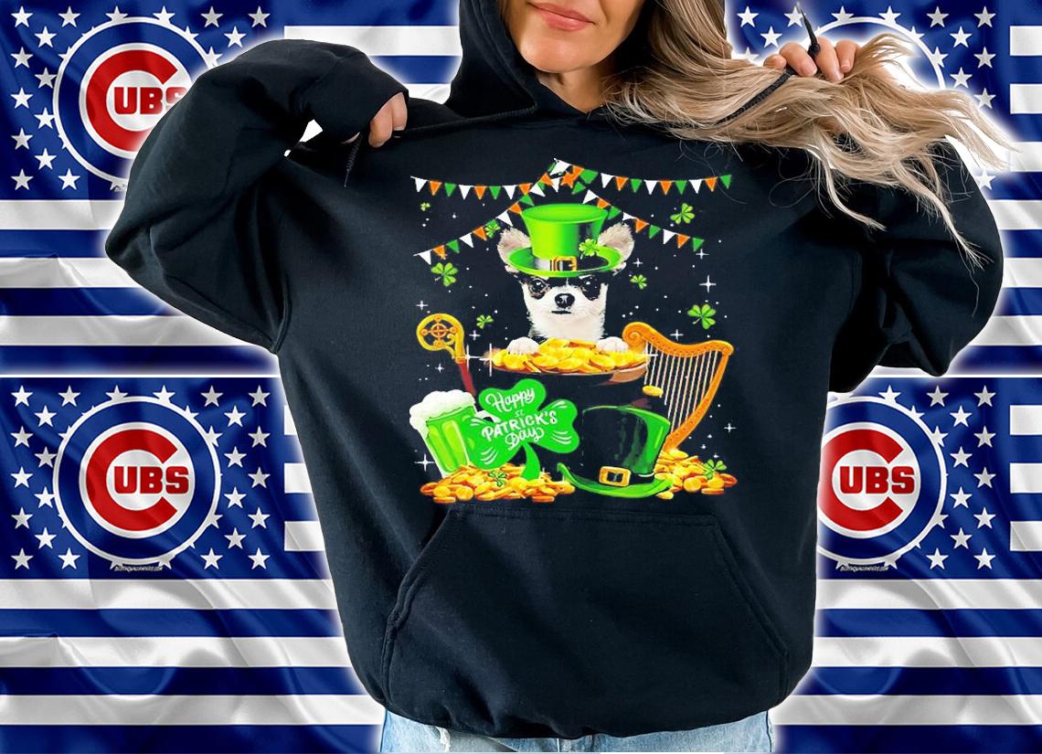 Chihuahua Dog Irish Shamrock St Patrick's Day T-Shirt hoodie
