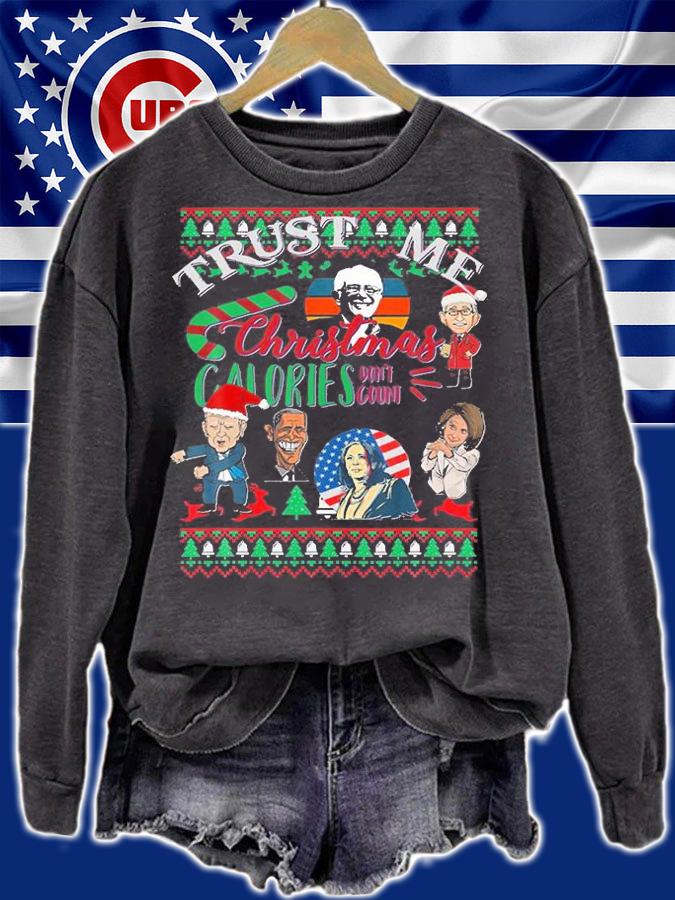 Christmas Biden Fauci Obama Pelosi Fun Democrat Christmas T-Shirt sweatshirt