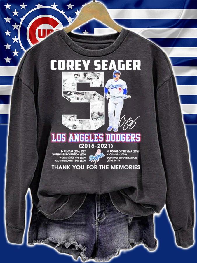 Corey Seager Los Angeles Dodgers 2015-2021 Signatures Thank You For The Memories Shirt sweatshirt