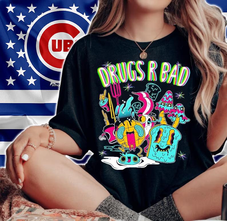 Drugs R Bad Trippy Breakfast T-Shirt