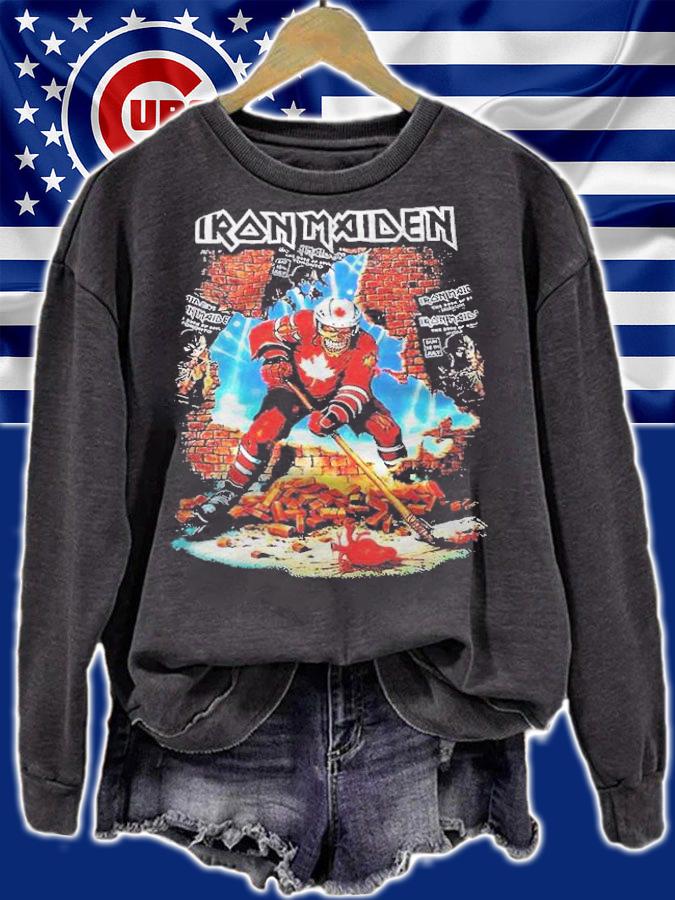 Iron Maiden hockey Canada T-shirt sweatshirt