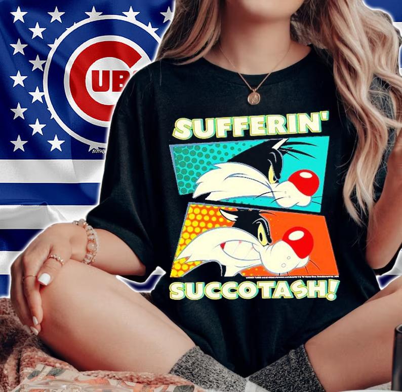 Looney Tunes Sylvester Sufferin Succotash T-Shirt woman shirt