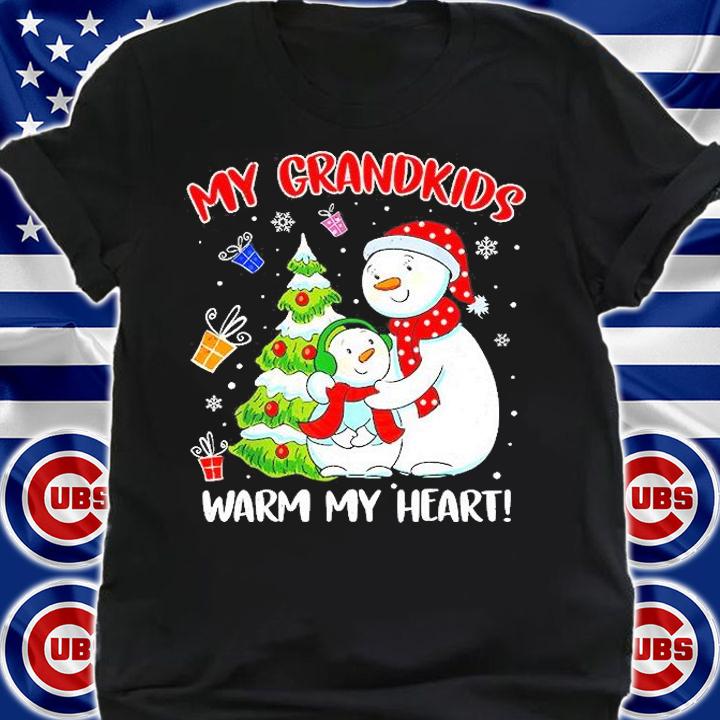 Snowman My Grandkids Warm My Heart T-Shirt shirt