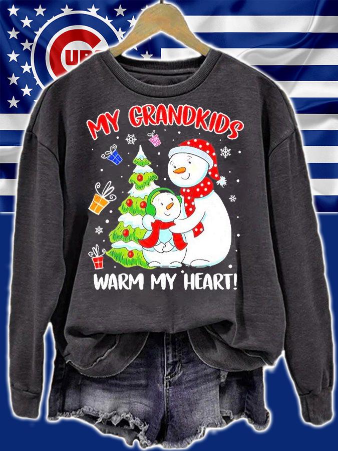 Snowman My Grandkids Warm My Heart T-Shirt sweatshirt