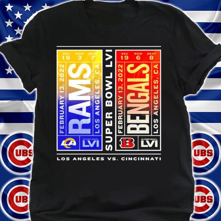 Super Bowl LVI Los Angeles Rams vs Cincinnati Bengals shirt shirt