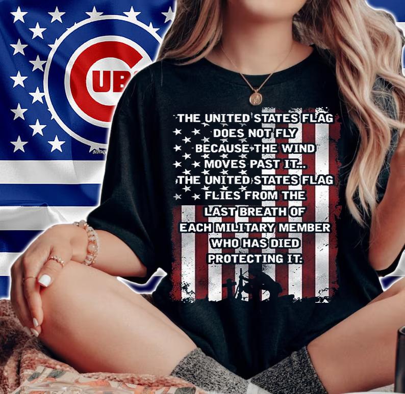 The United States Flag Does Not Fly Because The Wind Moves Past It USA Flag Vintage T-Shirt woman shirt