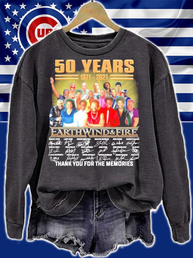 55 years 1971-2021 Earth Wind and Fire signatures shirt sweatshirt