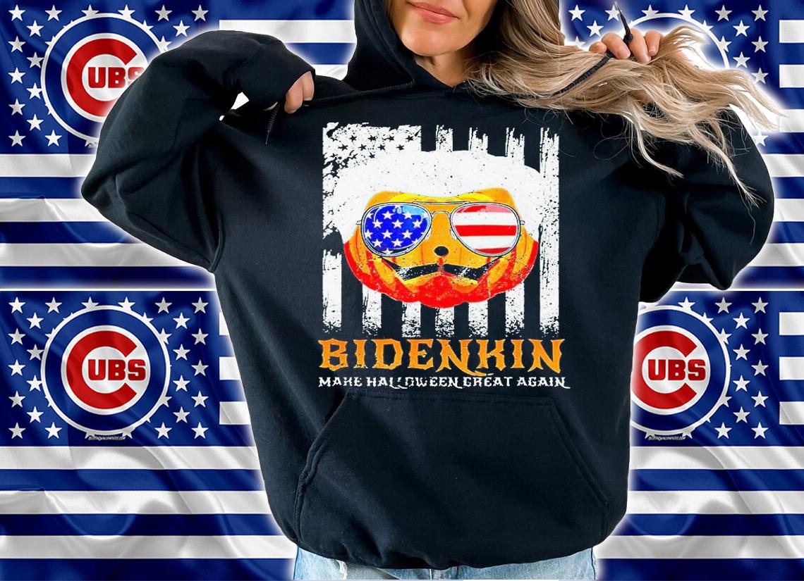 Biden Pumpkin make Halloween great again Bidenkin USA T-shirt hoodie
