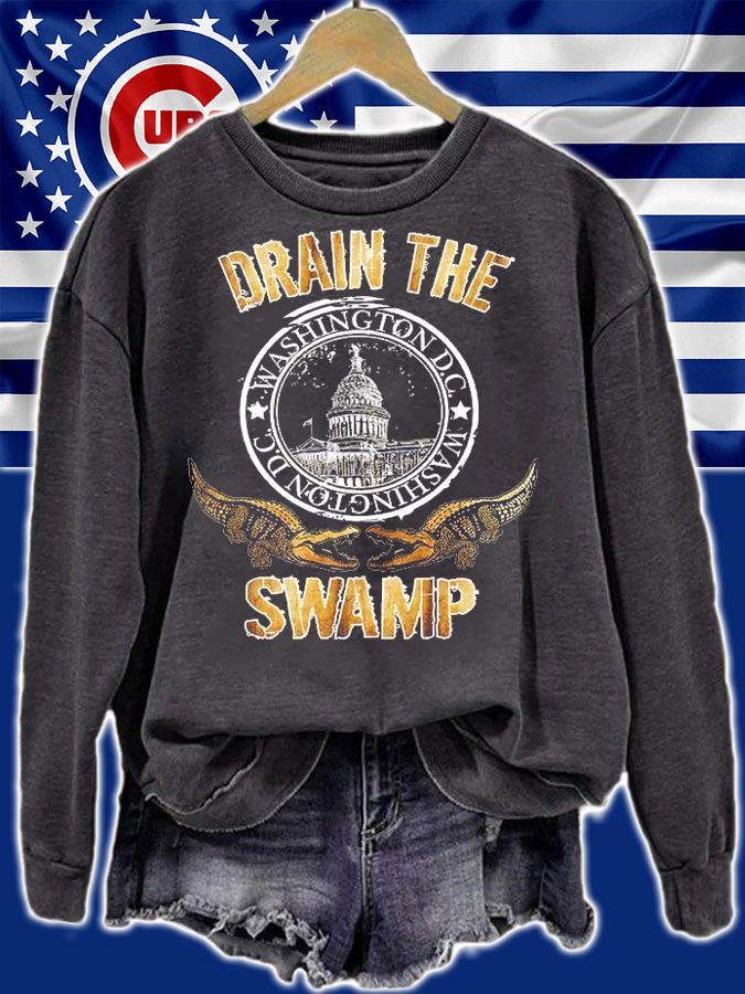 Drain The Swamp Washington DC Alligator Logo Trump T-Shirt