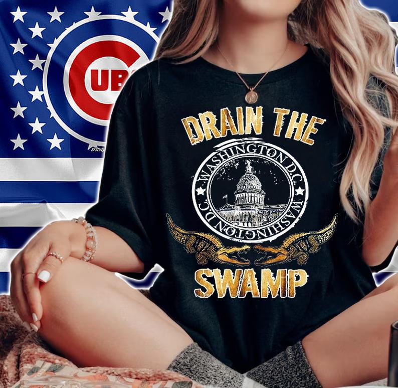 Drain The Swamp Washington DC Alligator Logo Trump T-Shirt