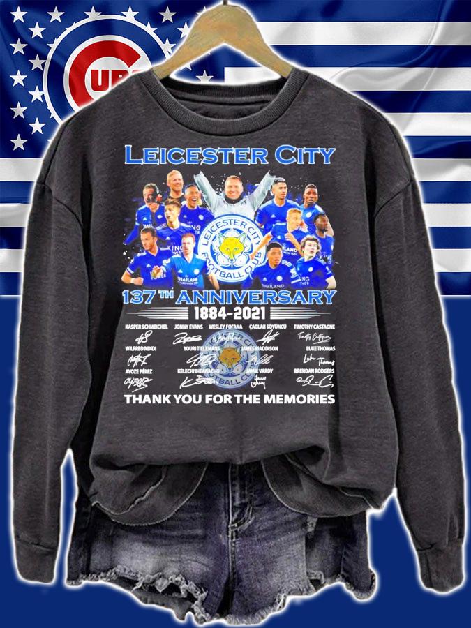 Leicester City 137th anniversary 1884-2021 signature shirt sweatshirt
