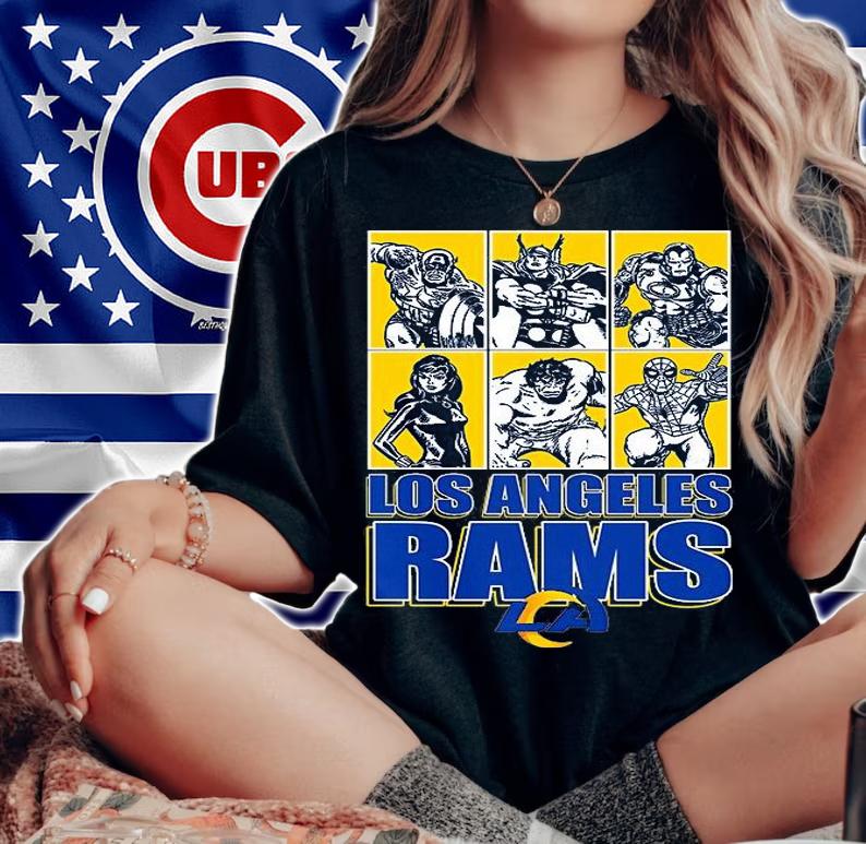 Los Angeles Rams Disney Marvel Avengers Line-Up shirt