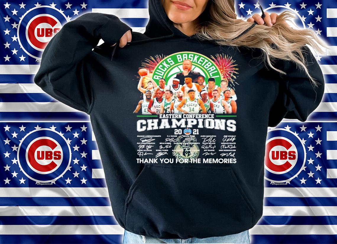 Milwaukee Ducks basketball Eastern Conference Champions 2021 signatures shirt