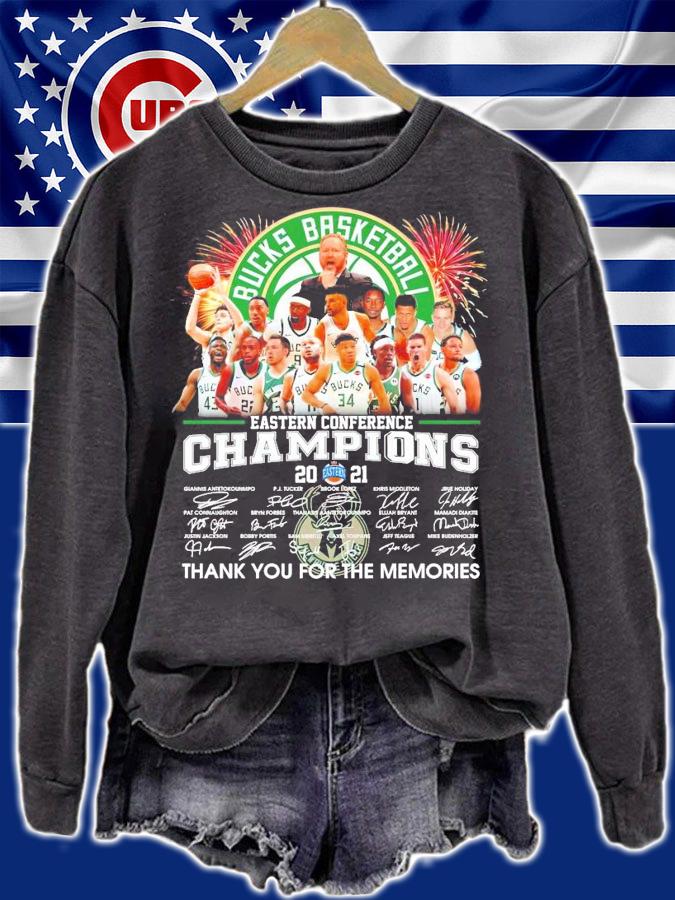 Milwaukee Ducks basketball Eastern Conference Champions 2021 signatures shirt