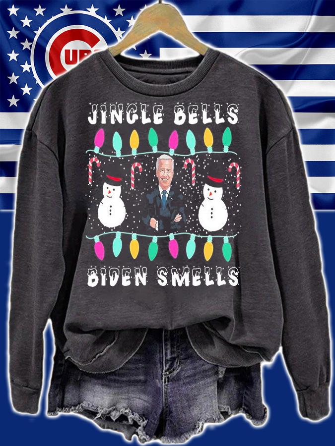 Santa Biden Jingle Bells Biden Smells Anti Biden Christmas T-Shirt sweatshirt