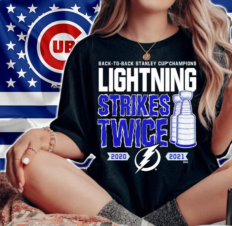 Tampa Bay Lightning back to back stanley cup Champions Strikes Twice shirt woman shirt