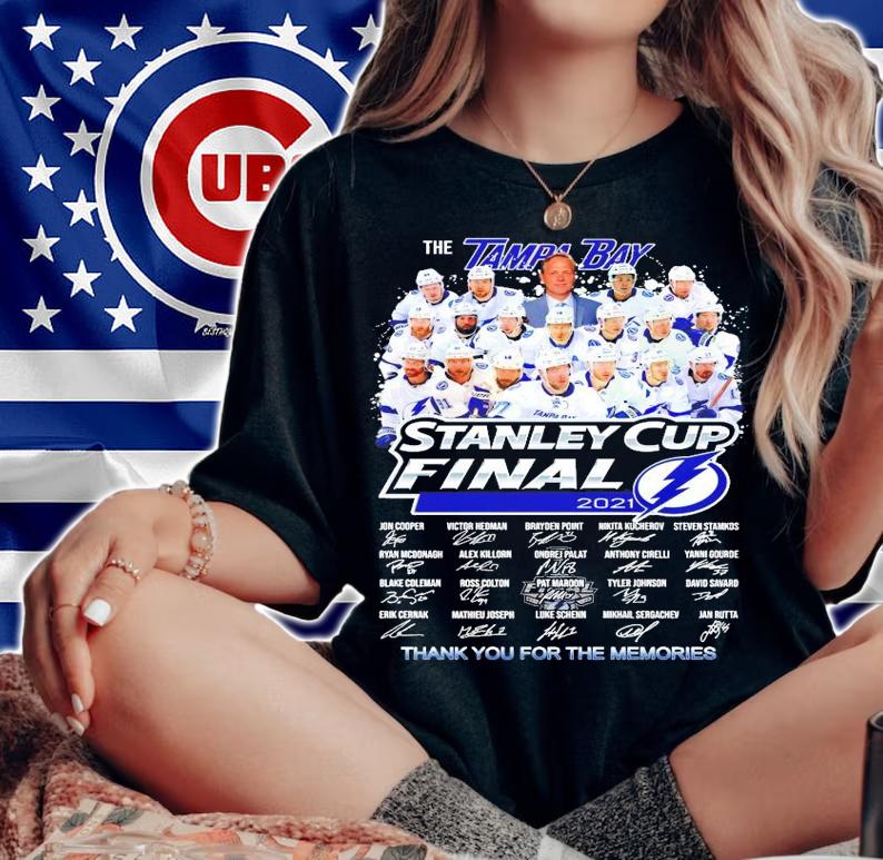 The Tampa Bay Stanley Cup Finals 2021 signatures t-shirt woman shirt