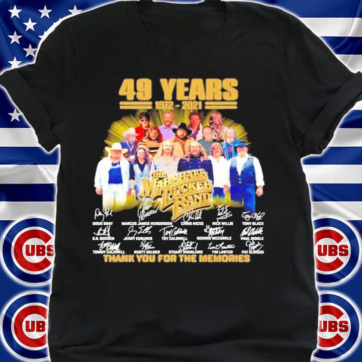 49 years 1972-2021 The Marshall Tucker Band signatures shirt