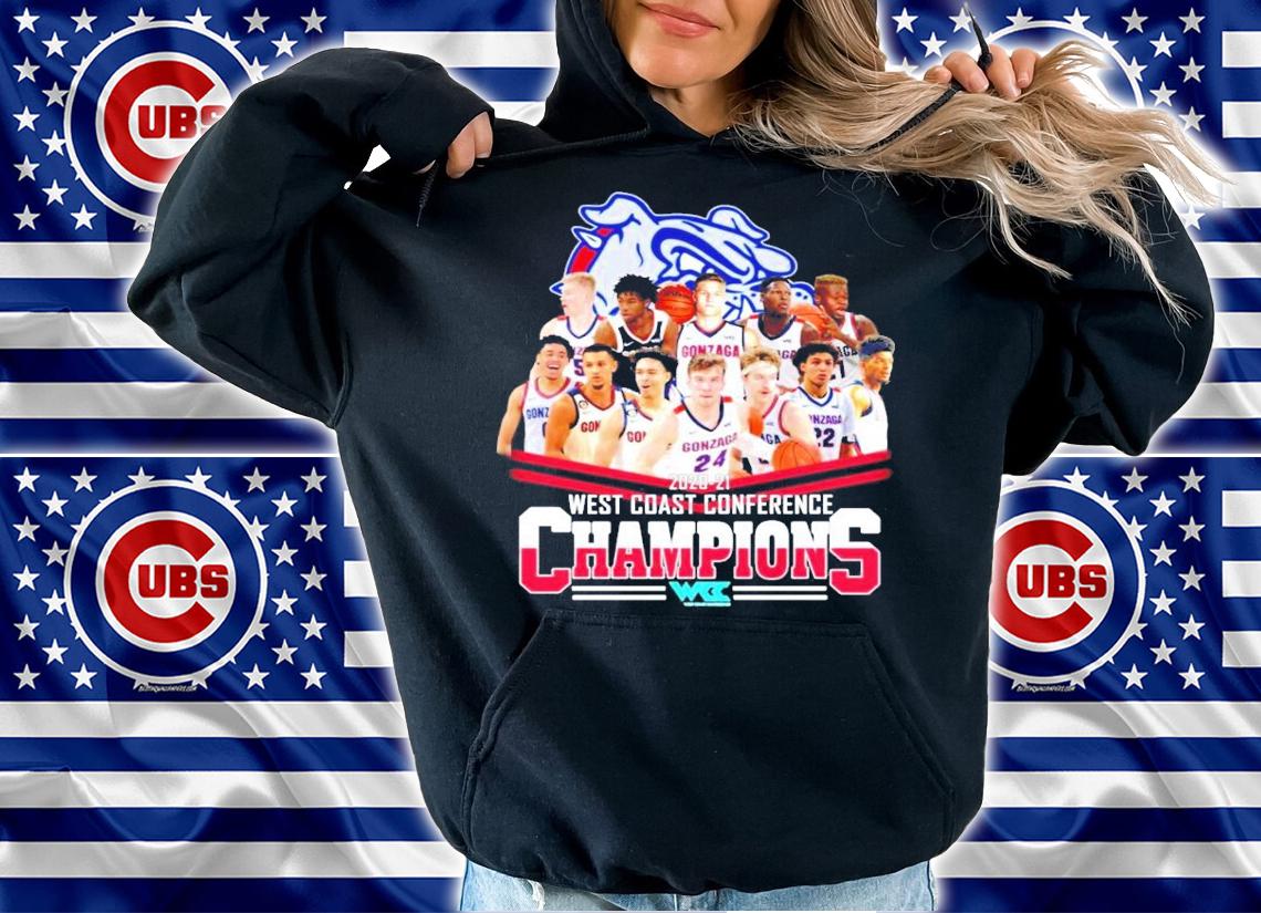 Gonzaga Bulldogs 2020-2021 West Coast Conference Champions t-shirt hoodie