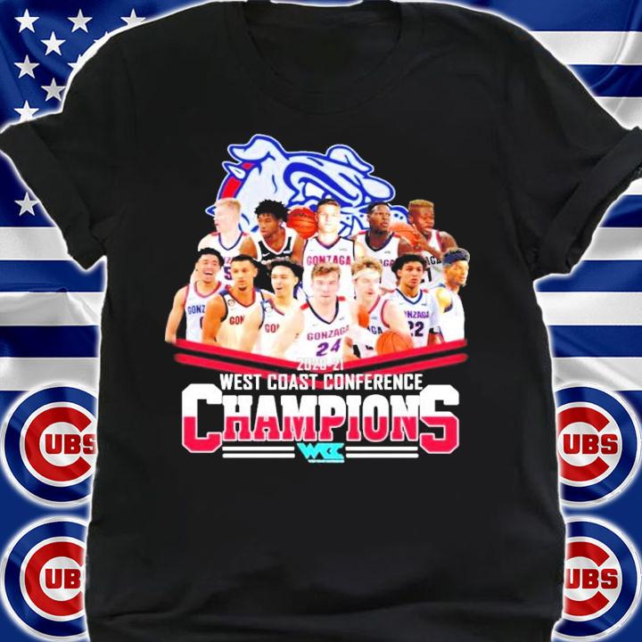 Gonzaga Bulldogs 2020-2021 West Coast Conference Champions t-shirt shirt