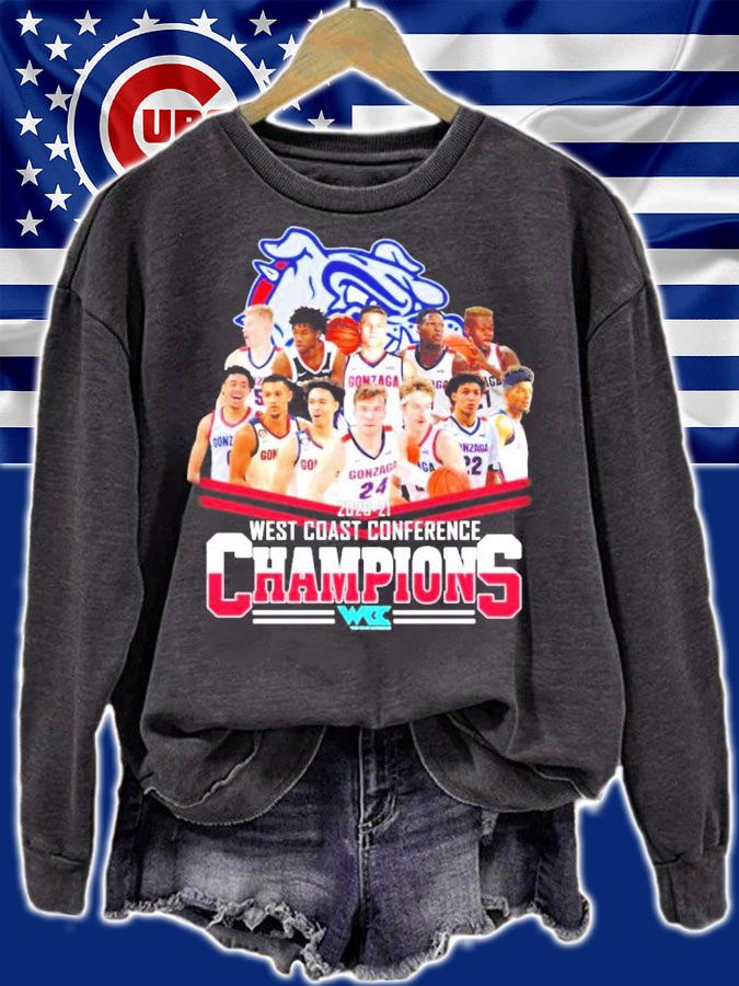 Gonzaga Bulldogs 2020-2021 West Coast Conference Champions t-shirt sweatshirt