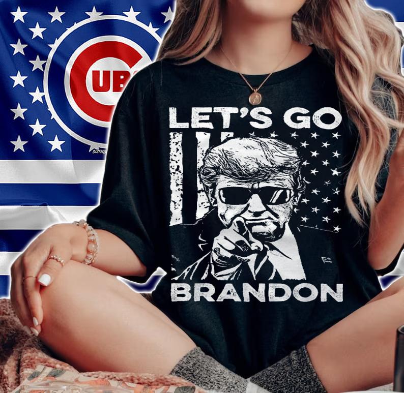 Lets Go Brandon USA Flag Funny, Impeach Biden, Trump Supporter T-Shirt woman shirt