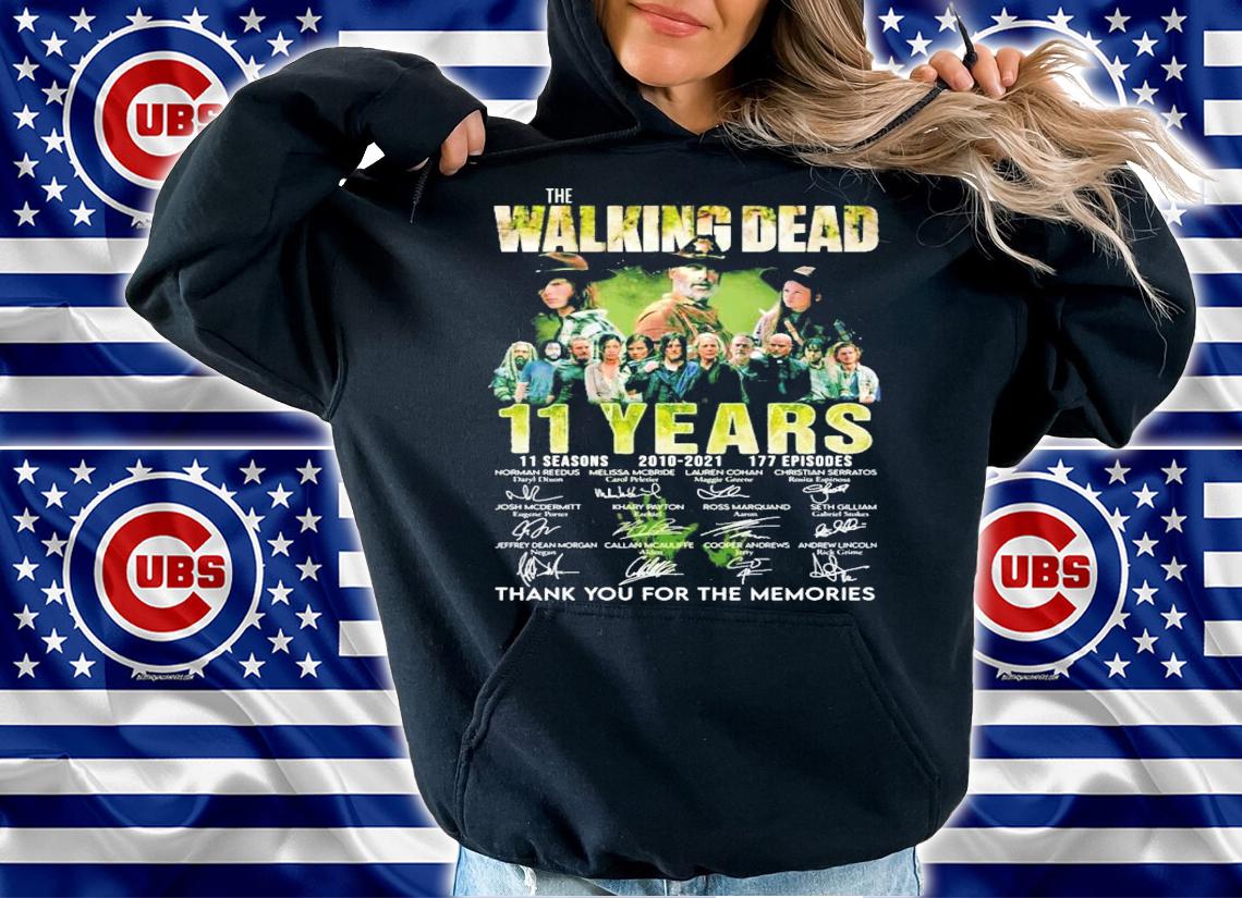 The Walking Dead 11 years 11 seasons 2010-2021 177 episodes signatures shirt hoodie