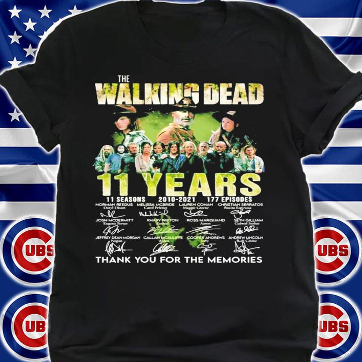 The Walking Dead 11 years 11 seasons 2010-2021 177 episodes signatures shirt shirt