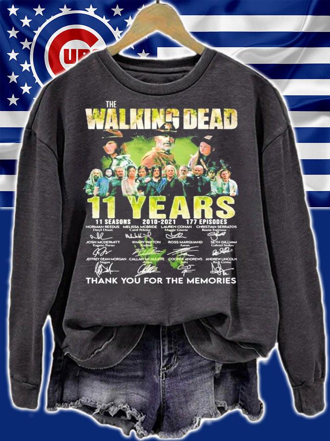 The Walking Dead 11 years 11 seasons 2010-2021 177 episodes signatures shirt sweatshirt