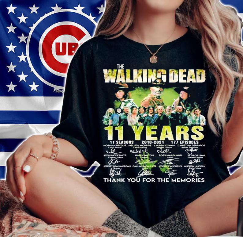 The Walking Dead 11 years 11 seasons 2010-2021 177 episodes signatures shirt woman shirt