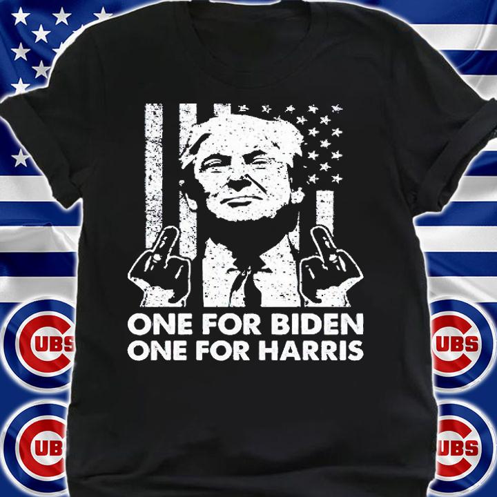 Trump middle finger one for Biden one for Harris T-shirt