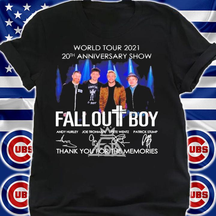 20th anniversary show Fall Out Boy signatures shirt shirt