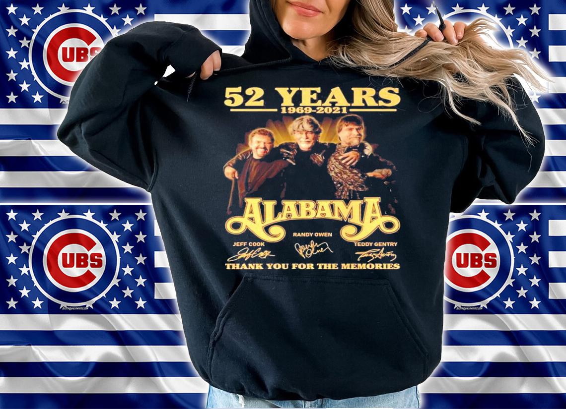 52 years 1969-2021 Alabama signature thank you for the memories shirt
