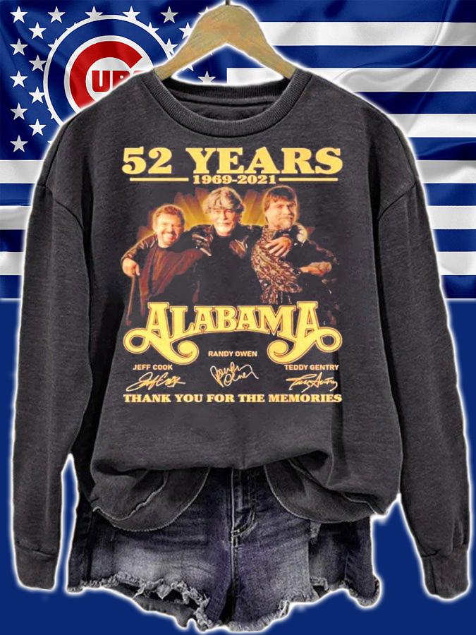 52 years 1969-2021 Alabama signature thank you for the memories shirt