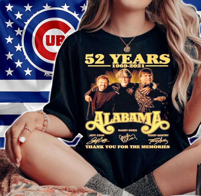 52 years 1969-2021 Alabama signature thank you for the memories shirt