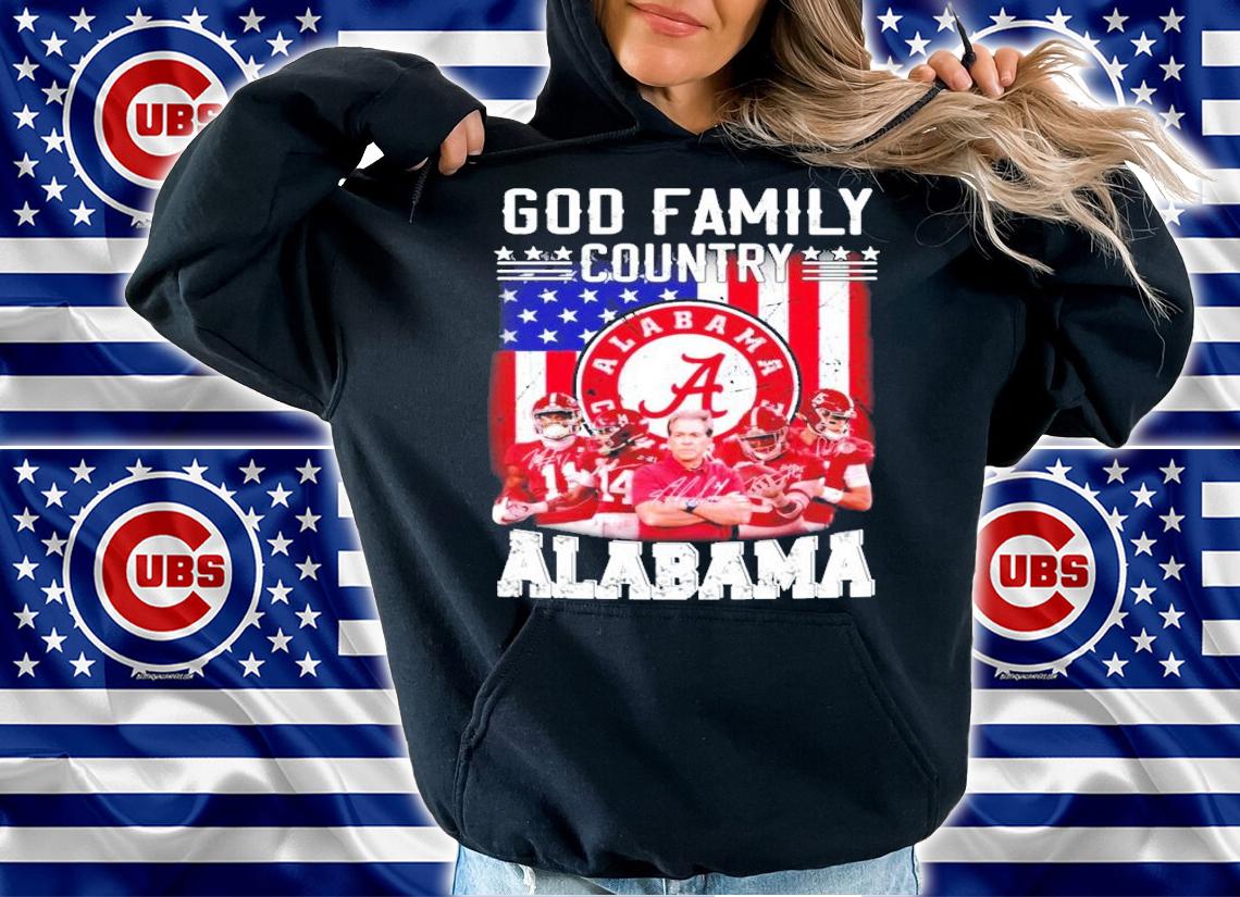 God family country Alabama Crimson Tide signatures shirt hoodie