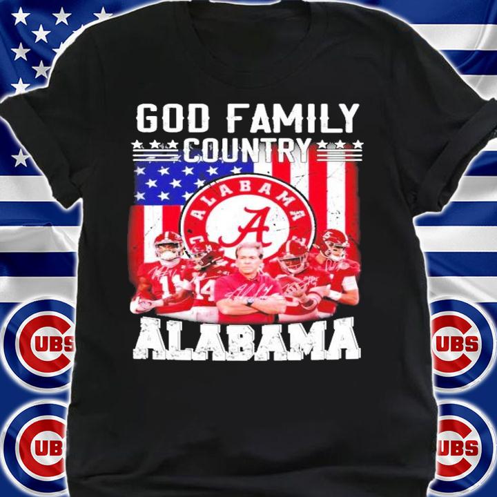 God family country Alabama Crimson Tide signatures shirt shirt