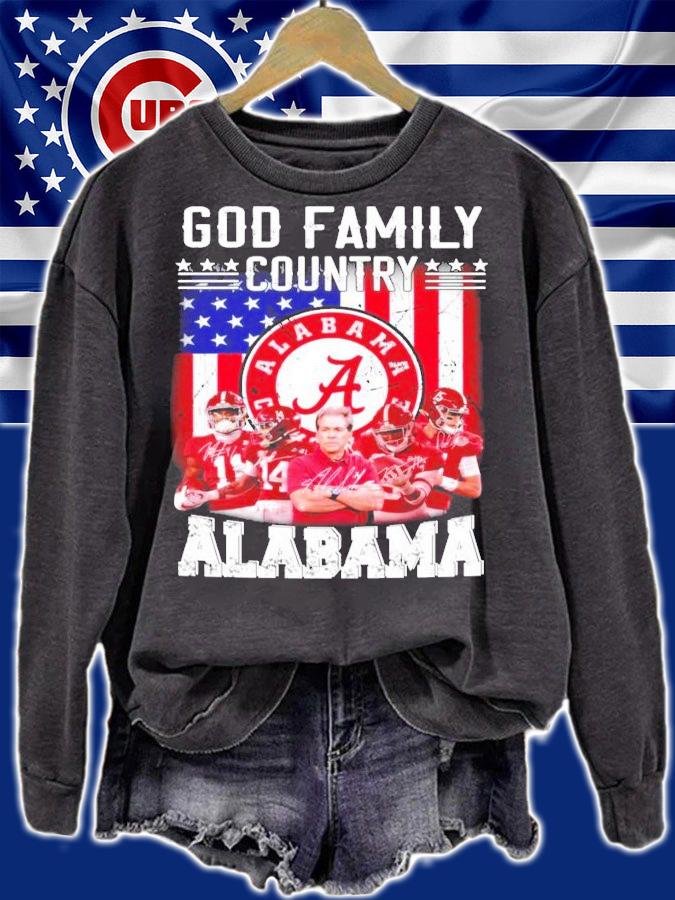 God family country Alabama Crimson Tide signatures shirt sweatshirt