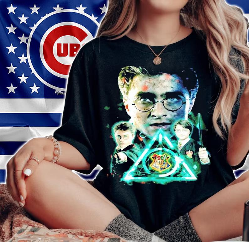 Harry Potter Deathly Hallows Hogwarts logo shirt woman shirt