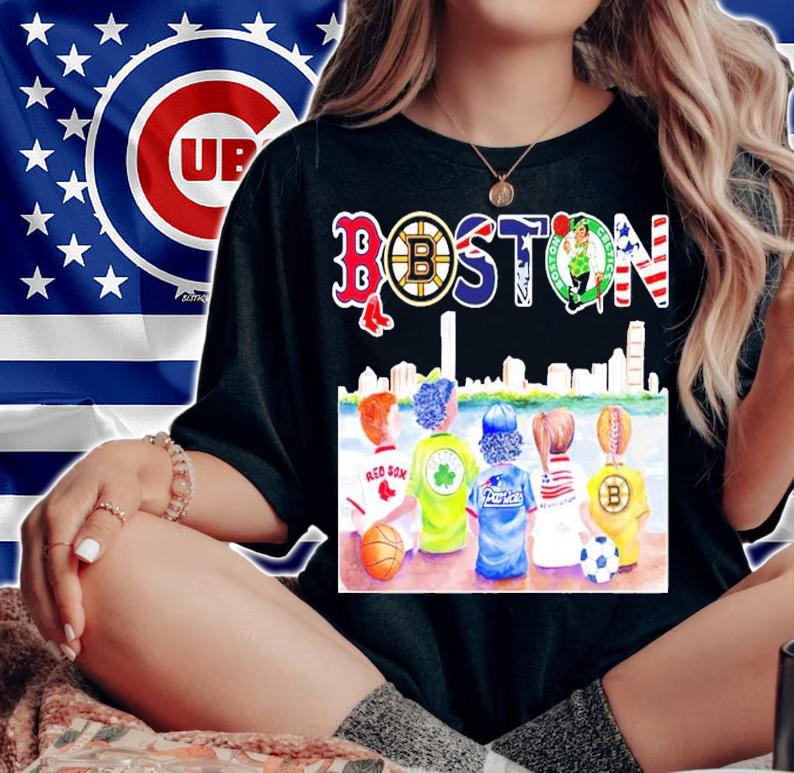 Kids watch Boston Red Sox Boston Celtics New England Patriots New England Revolution Boston Bruins shirt