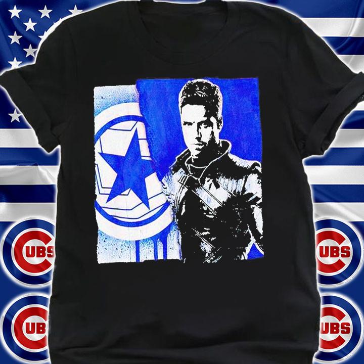 Marvel the Falcon and the Winter Soldier Bucky Barnes flag T-shirt shirt