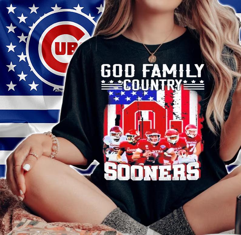Oklahoma Sooners god family country shirt woman shirt